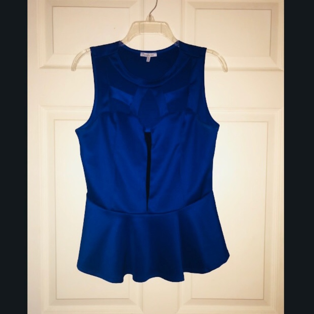 Charlotte Russe Royal Blue Peplum Top